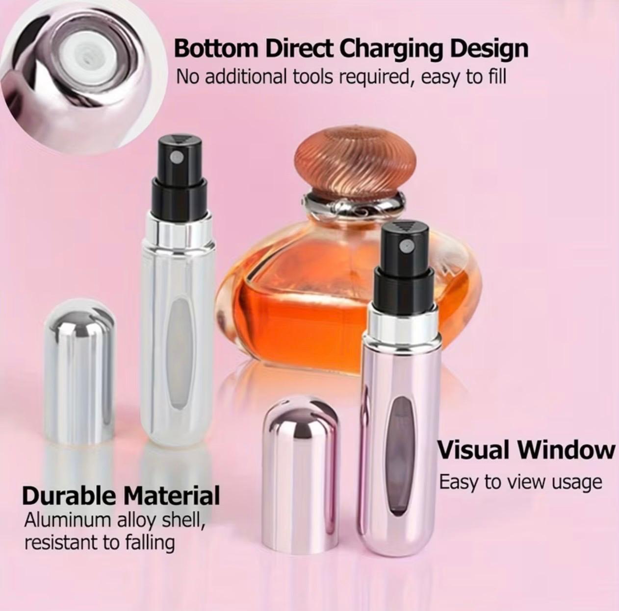 1 pc Portable Mini Perfume Spray Bottle – 5 ml, Refillable, Travel-Friendly
