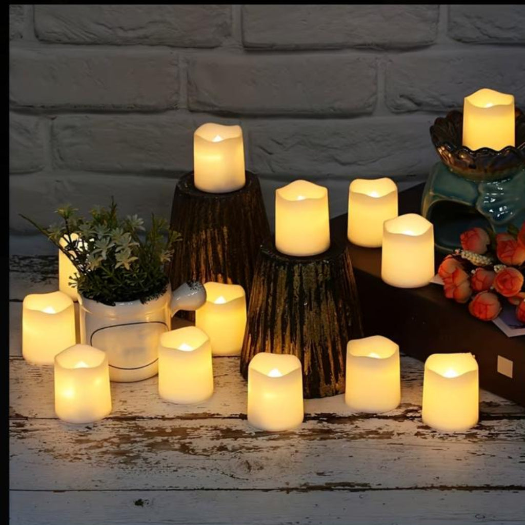 Outdoor & Travel Decorative Flameless LED Candles – Warm Tea Lights