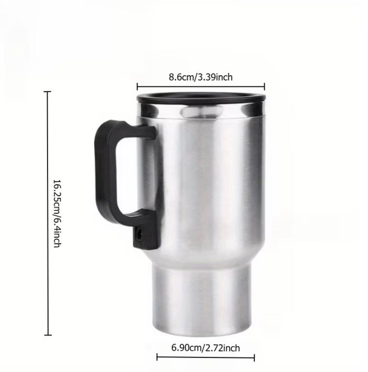 450ml Portable Stainless Steel Travel Mug – Electric Heating Cup