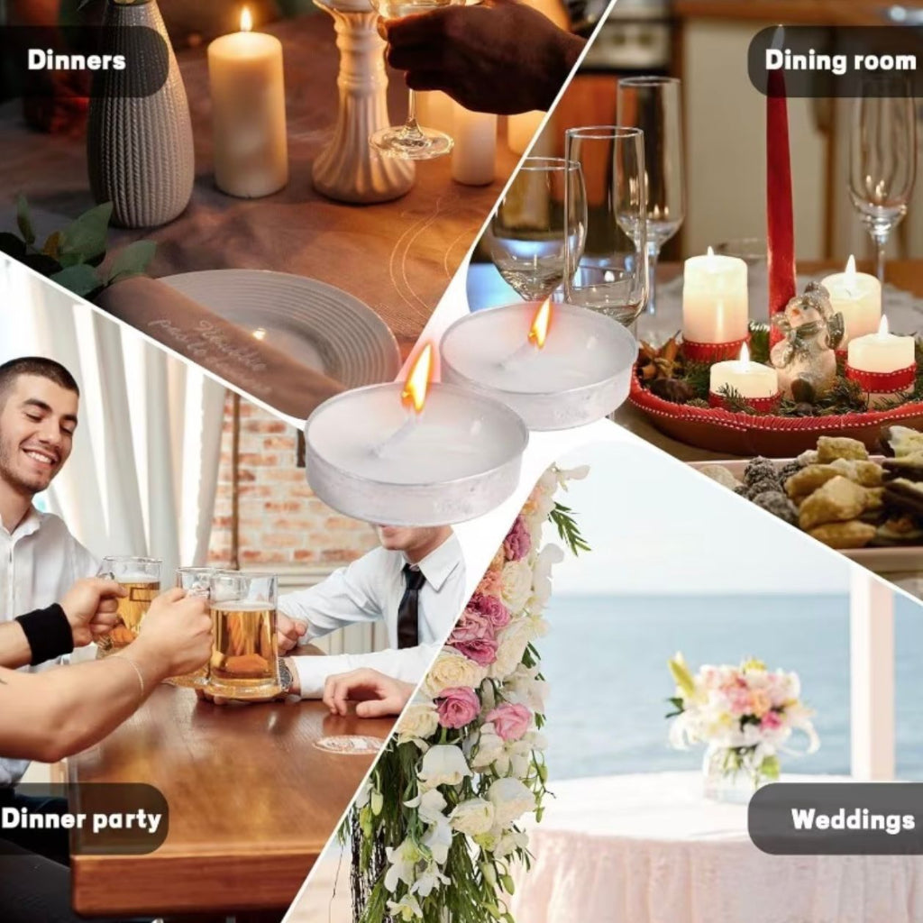 White Tea Light Candle – 50 Pieces