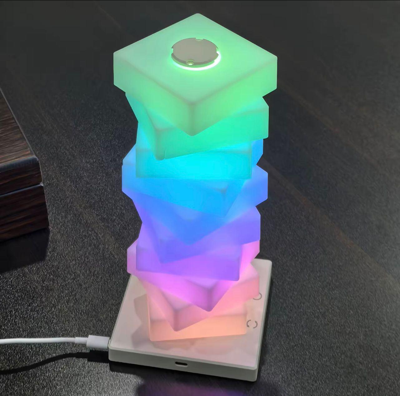 Colorful Ambient Light – Rechargeable Decorative Lamp with Adjustable Modes