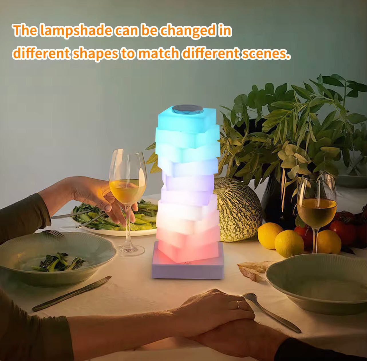 Colorful Ambient Light – Rechargeable Decorative Lamp with Adjustable Modes