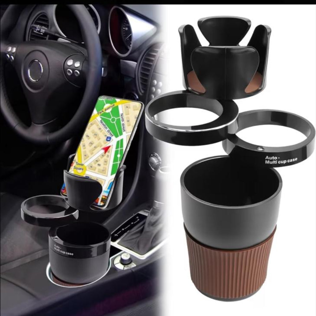 3-in-1 Car Cup Holder – Multifunctional Car Organizer & Drink Holder
