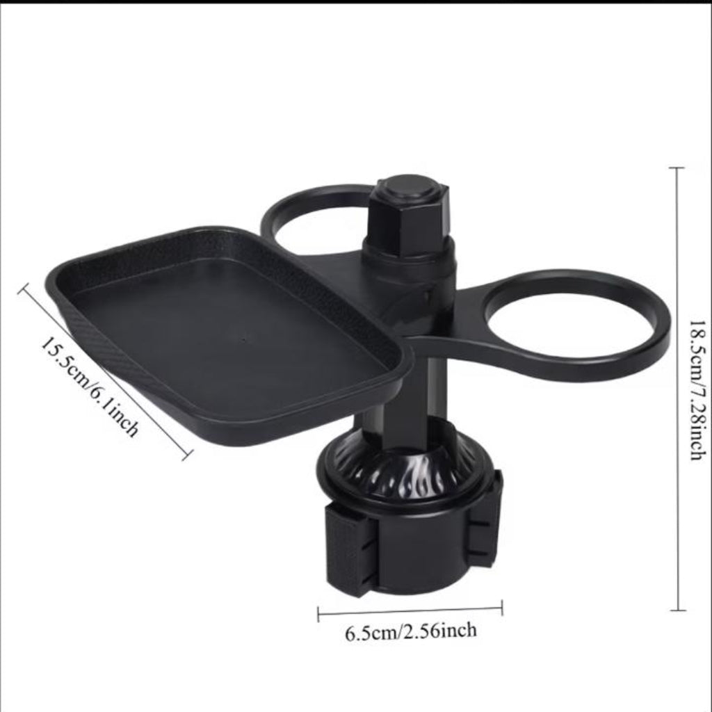 Universal Fit 3-in-1 Car Cup Holder Tray Set – Multifunction Vehicle Beverage Extender