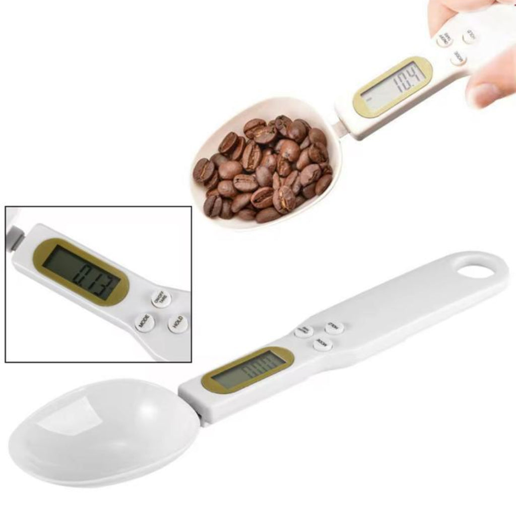 Digital Kitchen Scale – Measures 0.1g to 500g with LCD Display & Measuring Spoon