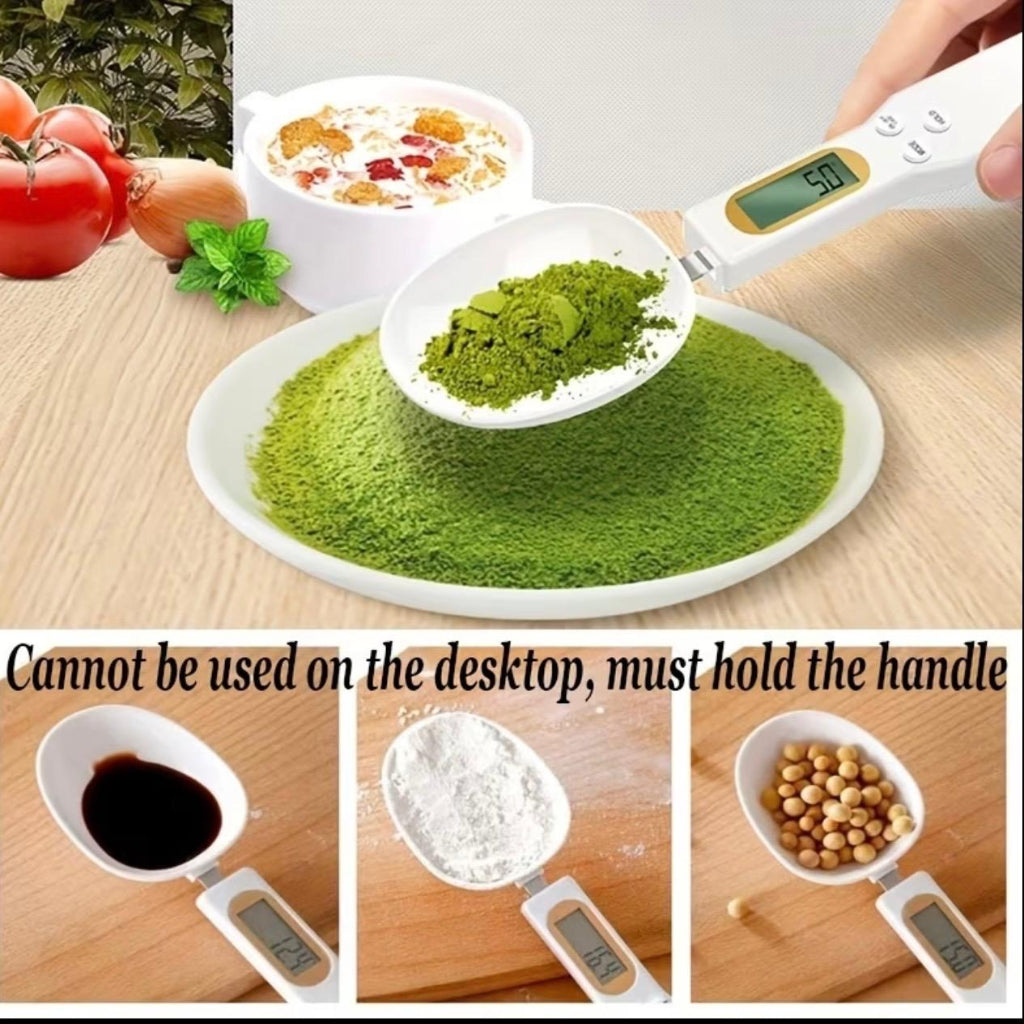 Digital Kitchen Scale – Measures 0.1g to 500g with LCD Display & Measuring Spoon