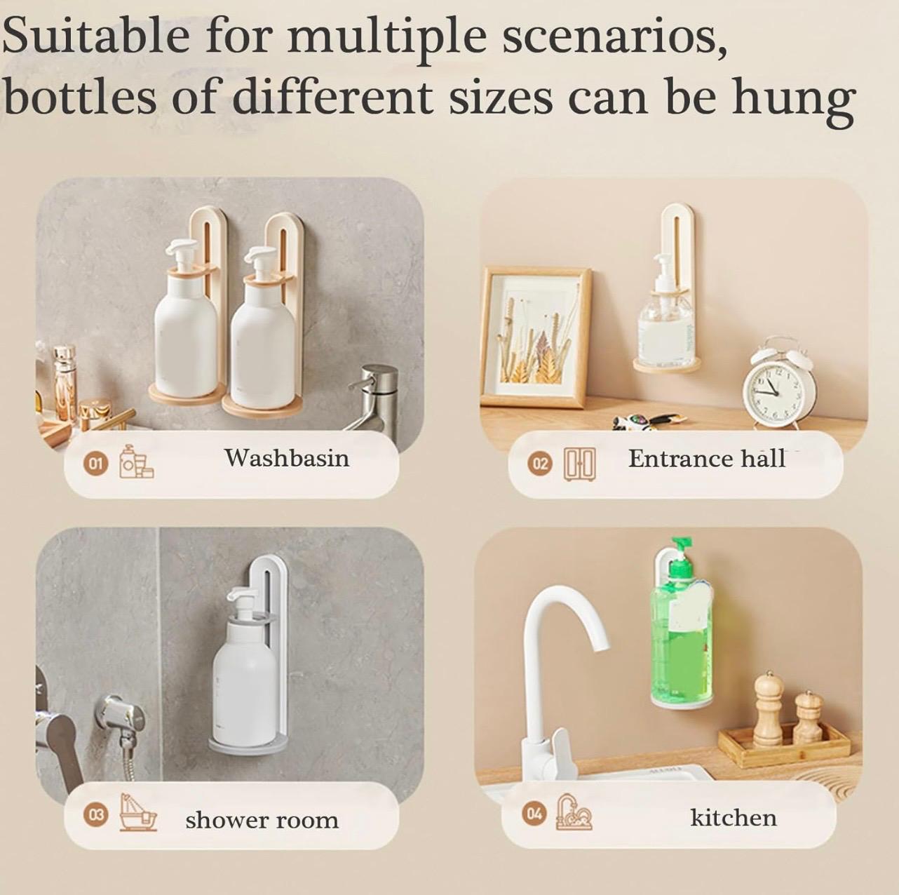 Ecoco Minimalist Adjustable Wall-Mounted Bottle Holder & Organizer