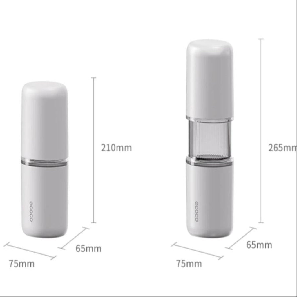 Ecoco Portable Travel Toothbrush Case – Large Capacity Wash Cup & Toothpaste Organizer