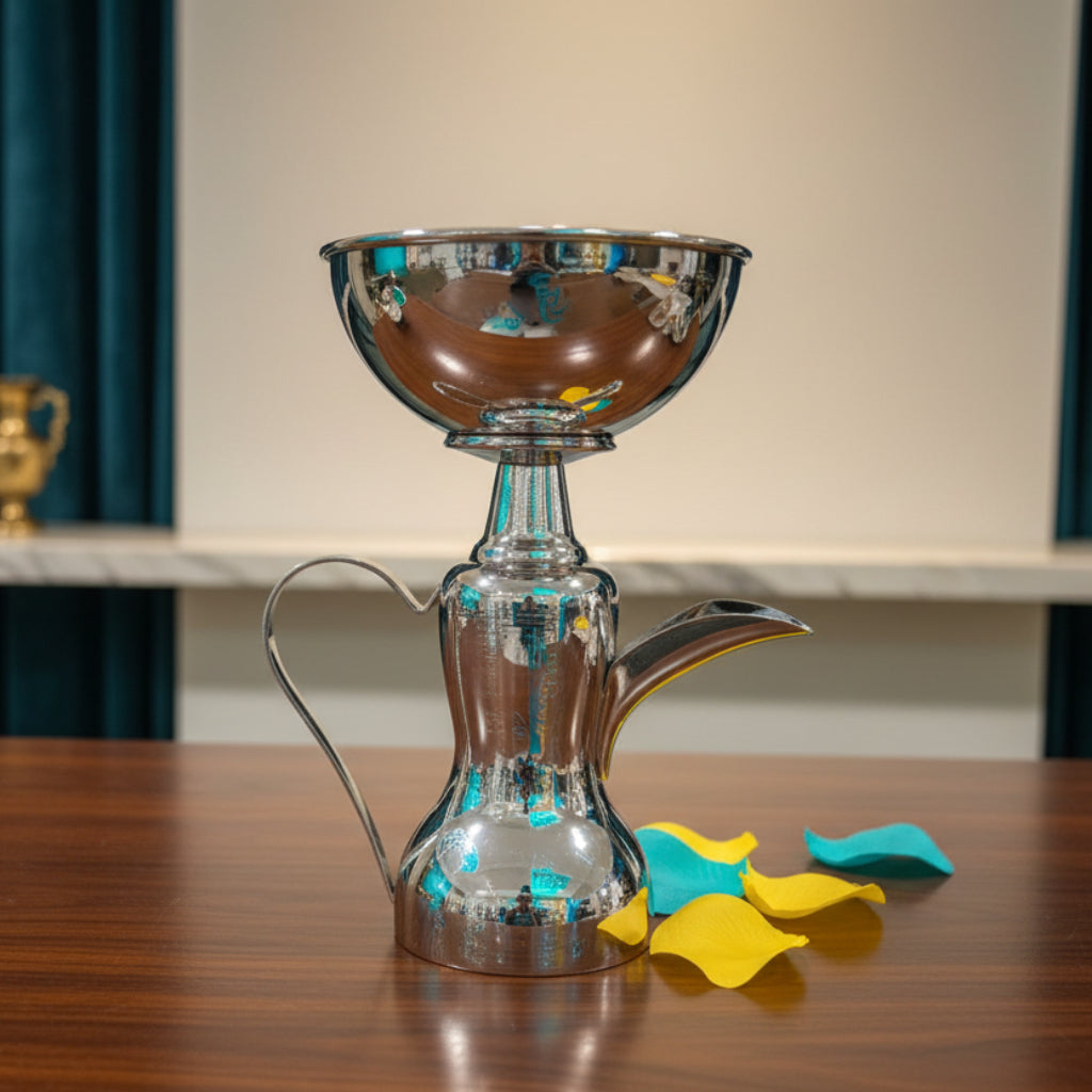 Stainless Steel Serving Tray with Stand