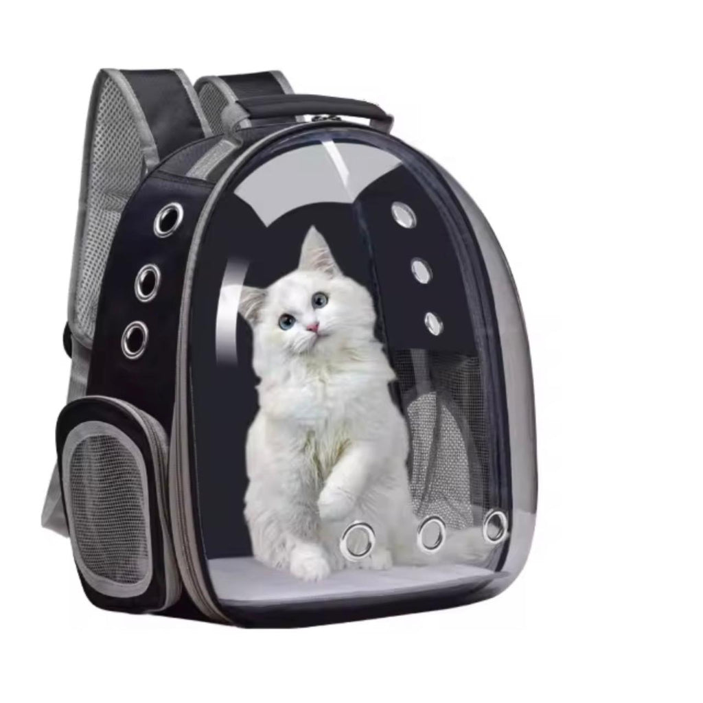 Pet Backpack – Breathable Transparent Travel Carrier for Cats & Small Dogs