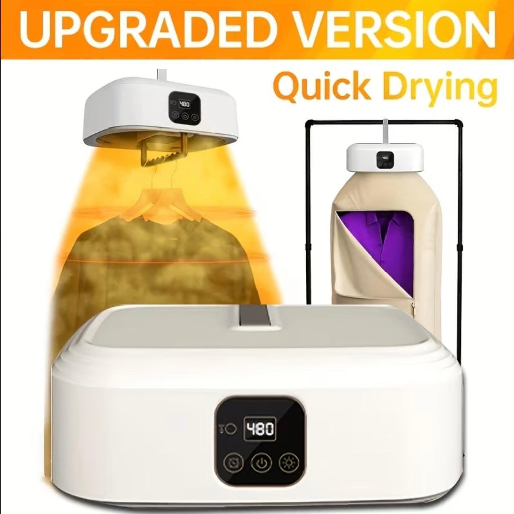 Portable Quick-Dry Clothes Dryer – 2-Pin Plug Powered