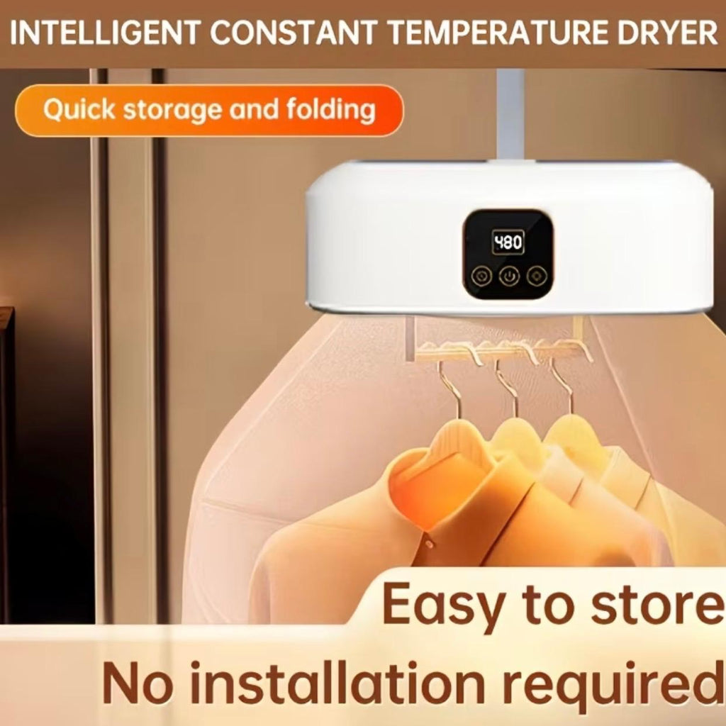 Portable Quick-Dry Clothes Dryer – 2-Pin Plug Powered