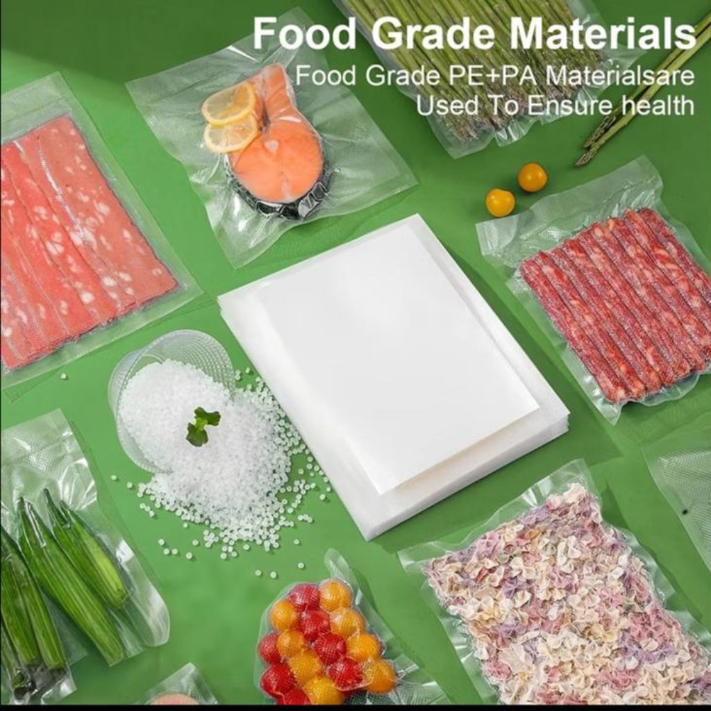 20pcs Vacuum Seal Food Storage Bags – Airtight Kitchen Vacuum Sealer Bags for Meat, Fruits & Vegetables