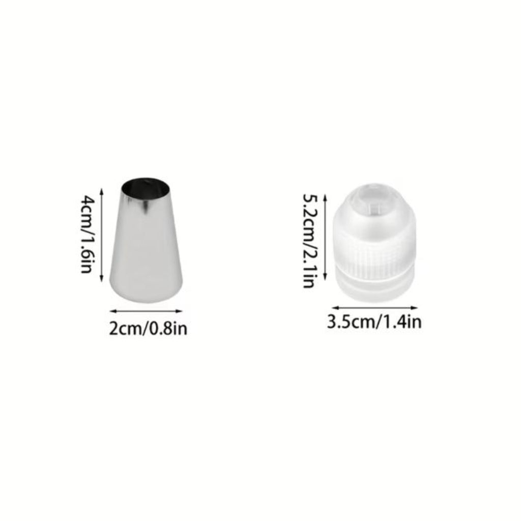 Cake Decorating Piping Nozzle Set – Icing Tips with Reusable Cream Piping