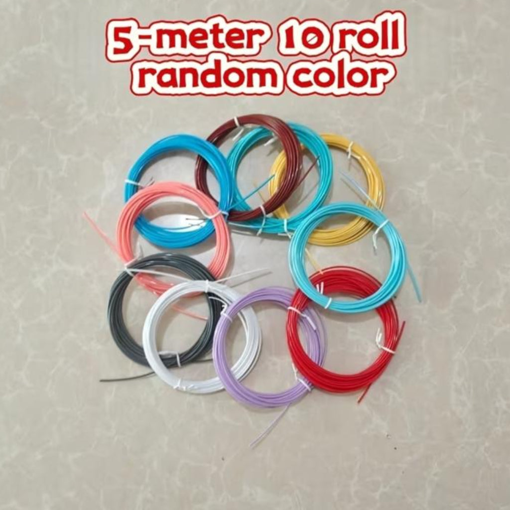 3D Pen PLA Filament Refill Pack – 10 Colors, 5M Each