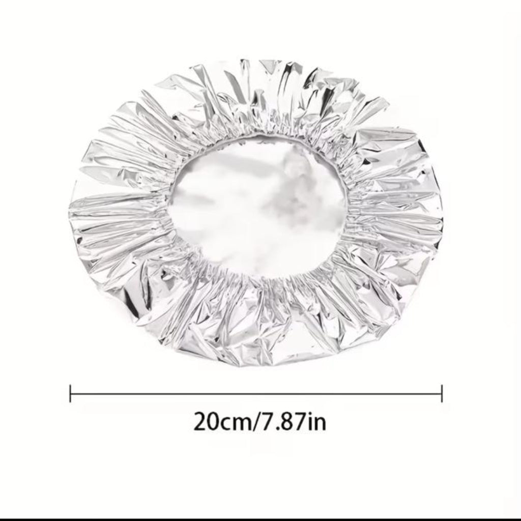 30 pcs Reusable Aluminum Foil Elastic Food Covers – Freshness Preservation Lids for Bowls & Plates