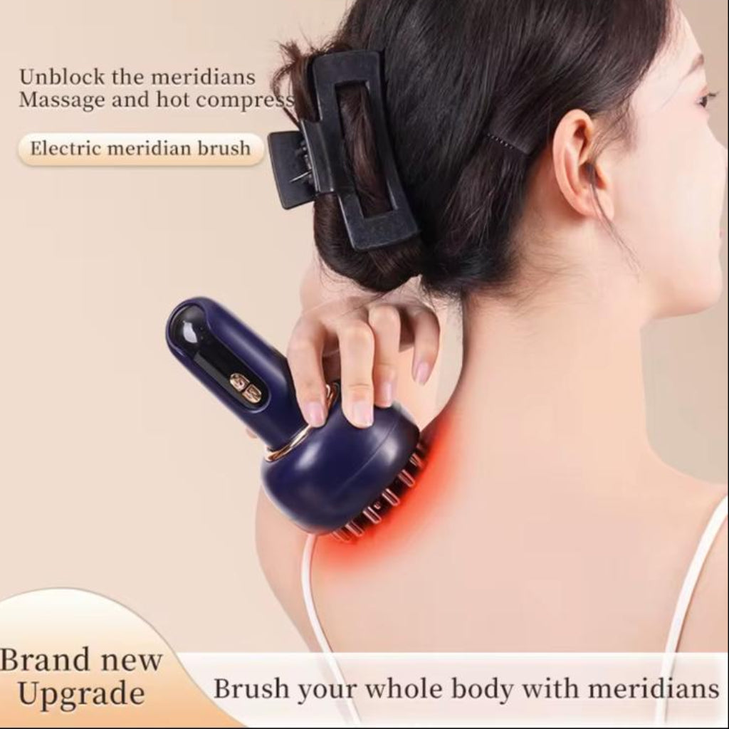 Electric Full Body Gua Sha Massager with Heat & Vibration – Portable Handheld Relaxation Device