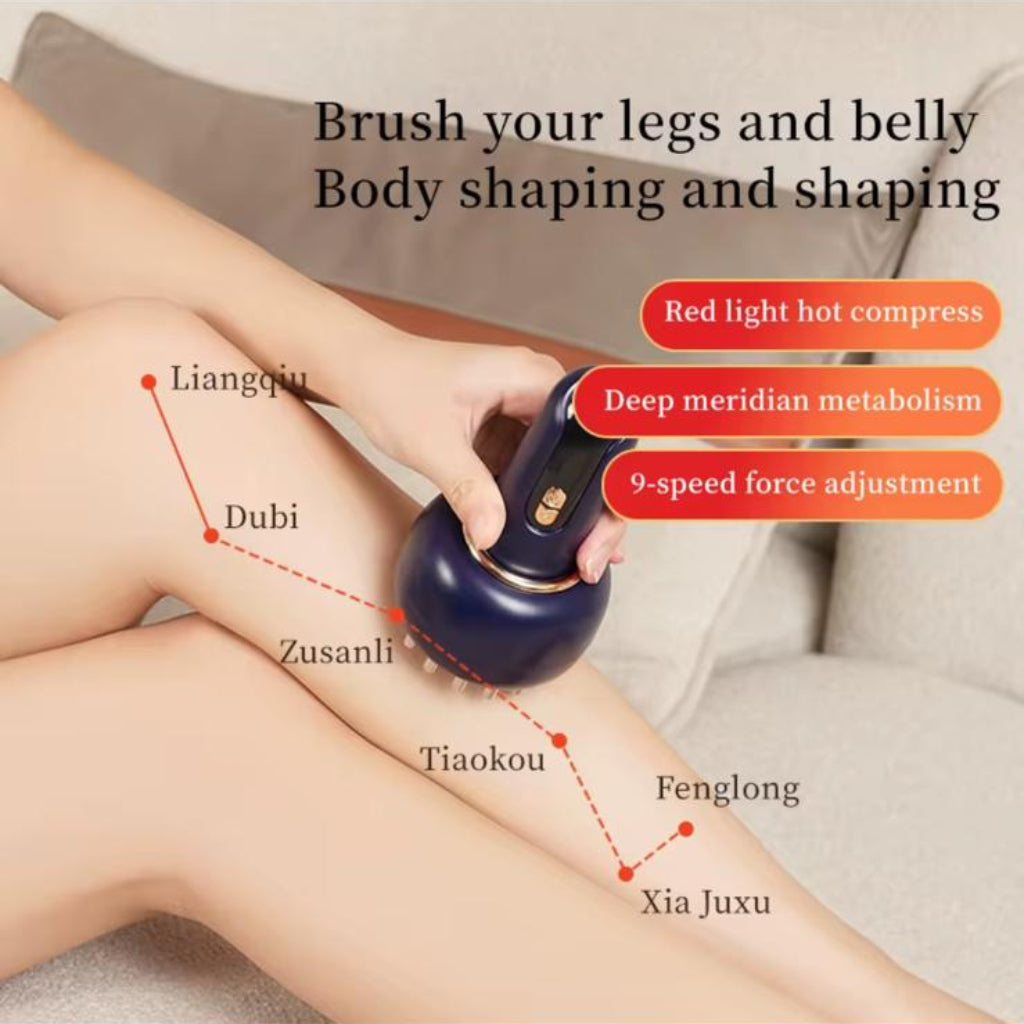 Electric Full Body Gua Sha Massager with Heat & Vibration – Portable Handheld Relaxation Device