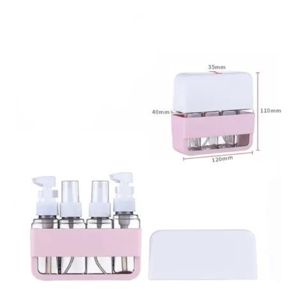 Portable Travel Toiletry Set – Refillable Cosmetic Bottles for Shampoo, Lotion & Body Wash