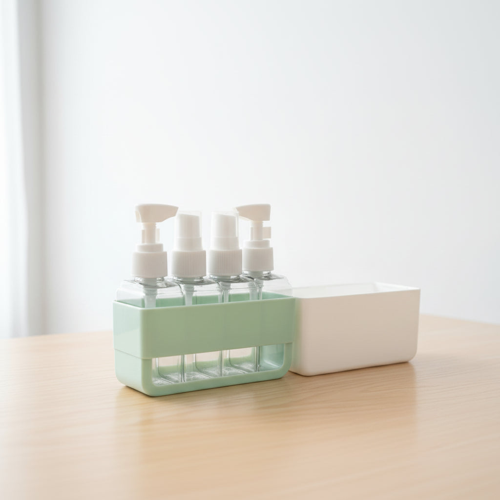 Portable Travel Toiletry Set – Refillable Cosmetic Bottles for Shampoo, Lotion & Body Wash