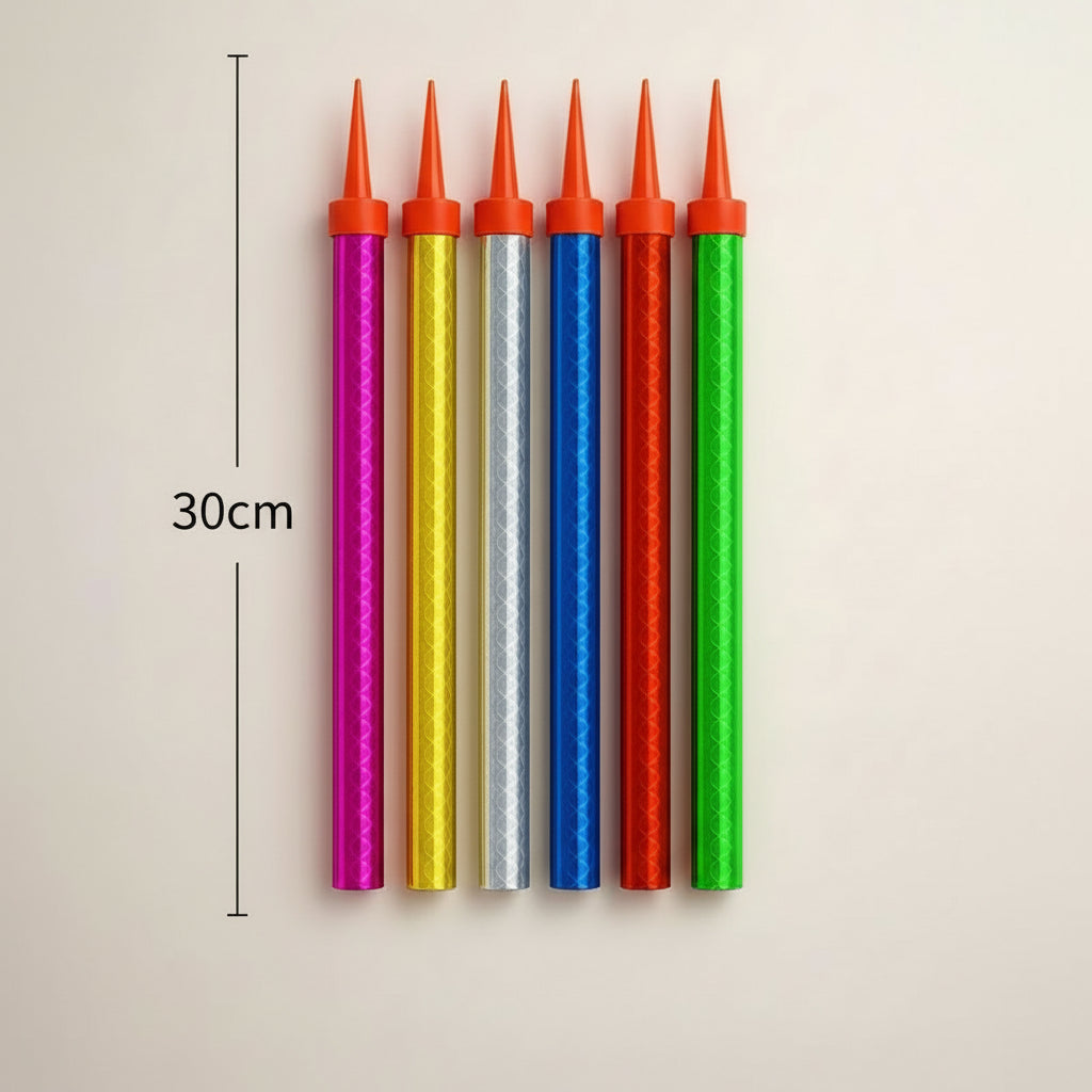 Birthday Cake Sparkler Candles – Colorful Firework Cake Toppers for Party Celebration