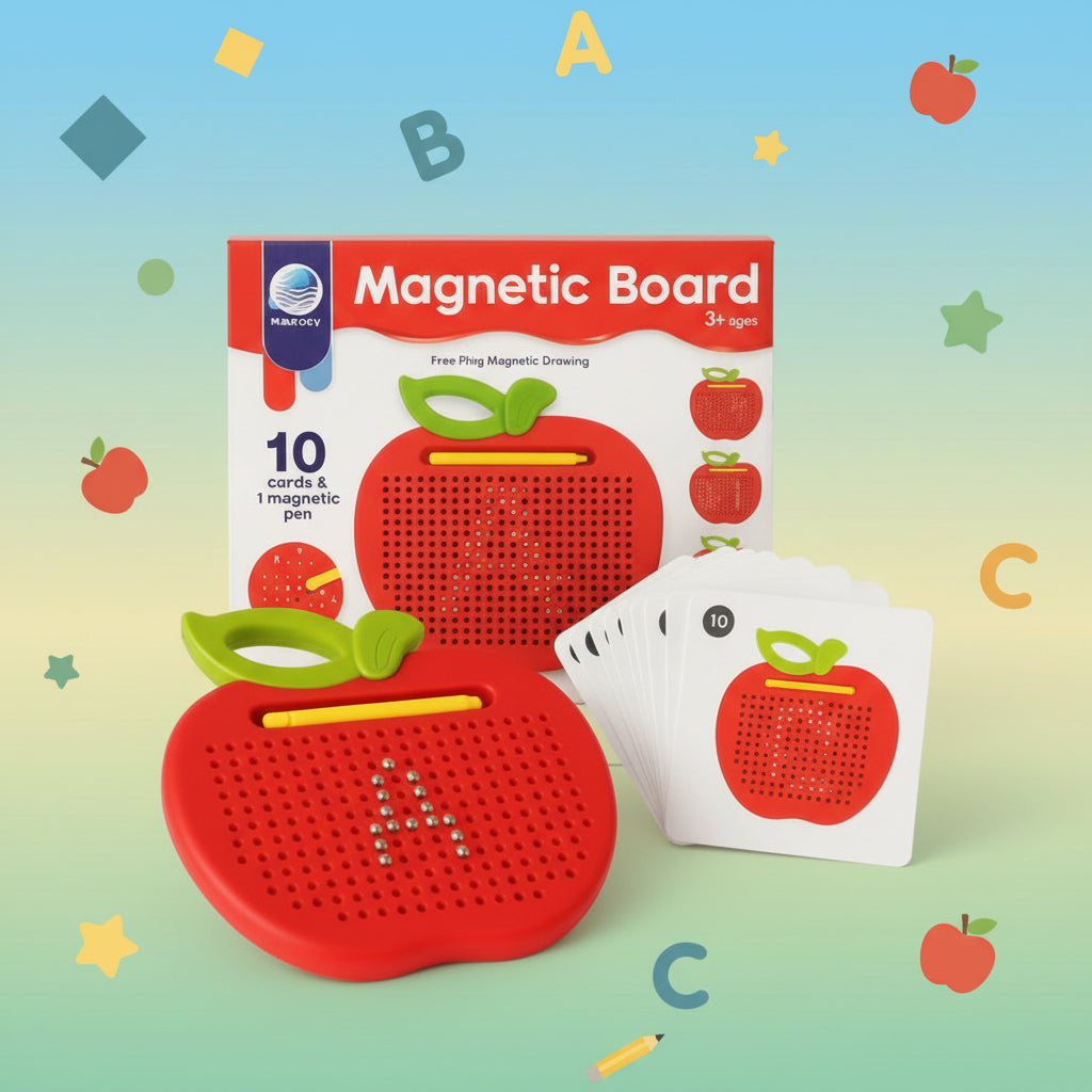 Magnetic Apple Shape Drawing Board Educational Toy - Sketch Pad