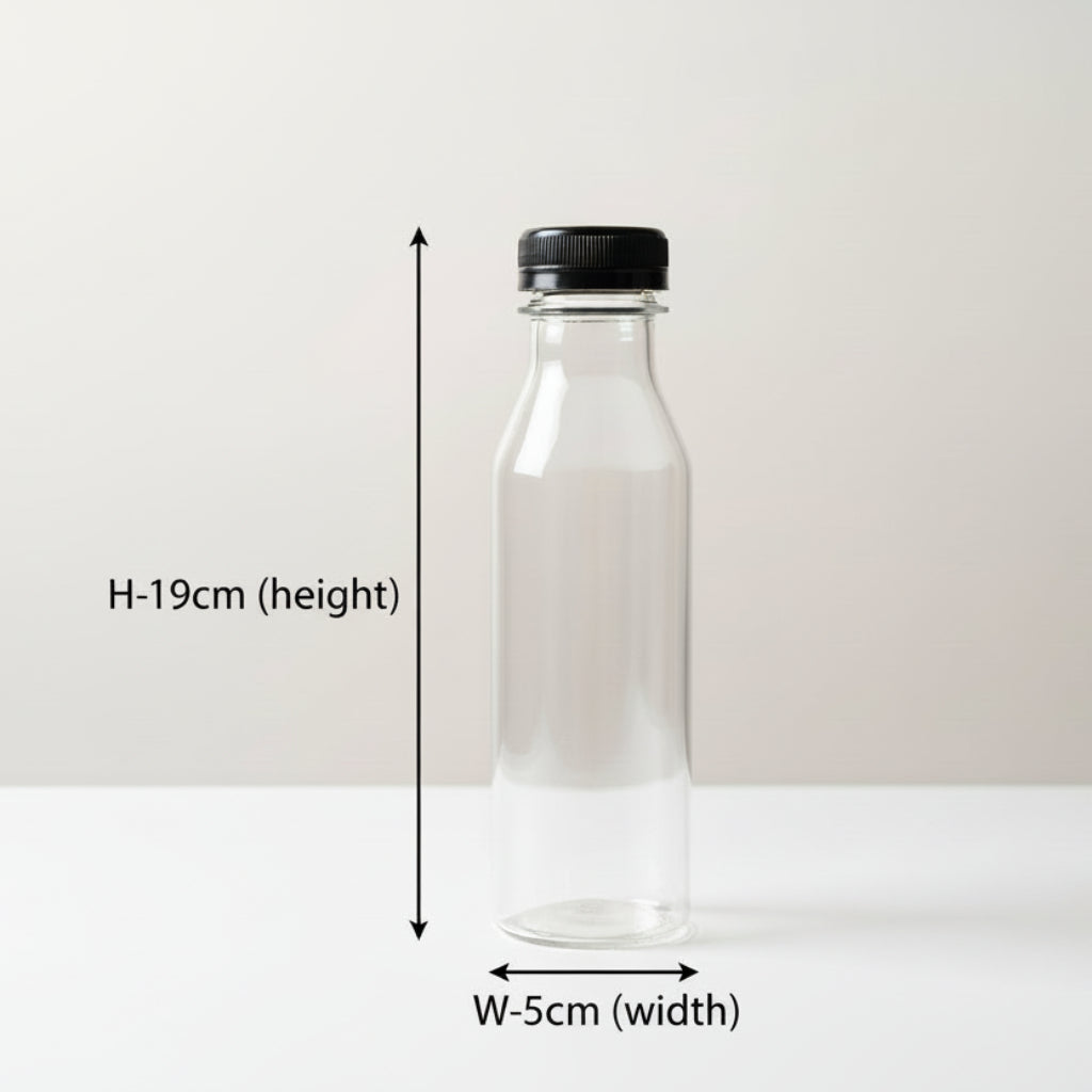 350ml Plastic Juice Bottle | Reusable Beverage Bottle with Secure Lid for Juice, Water & Drinks