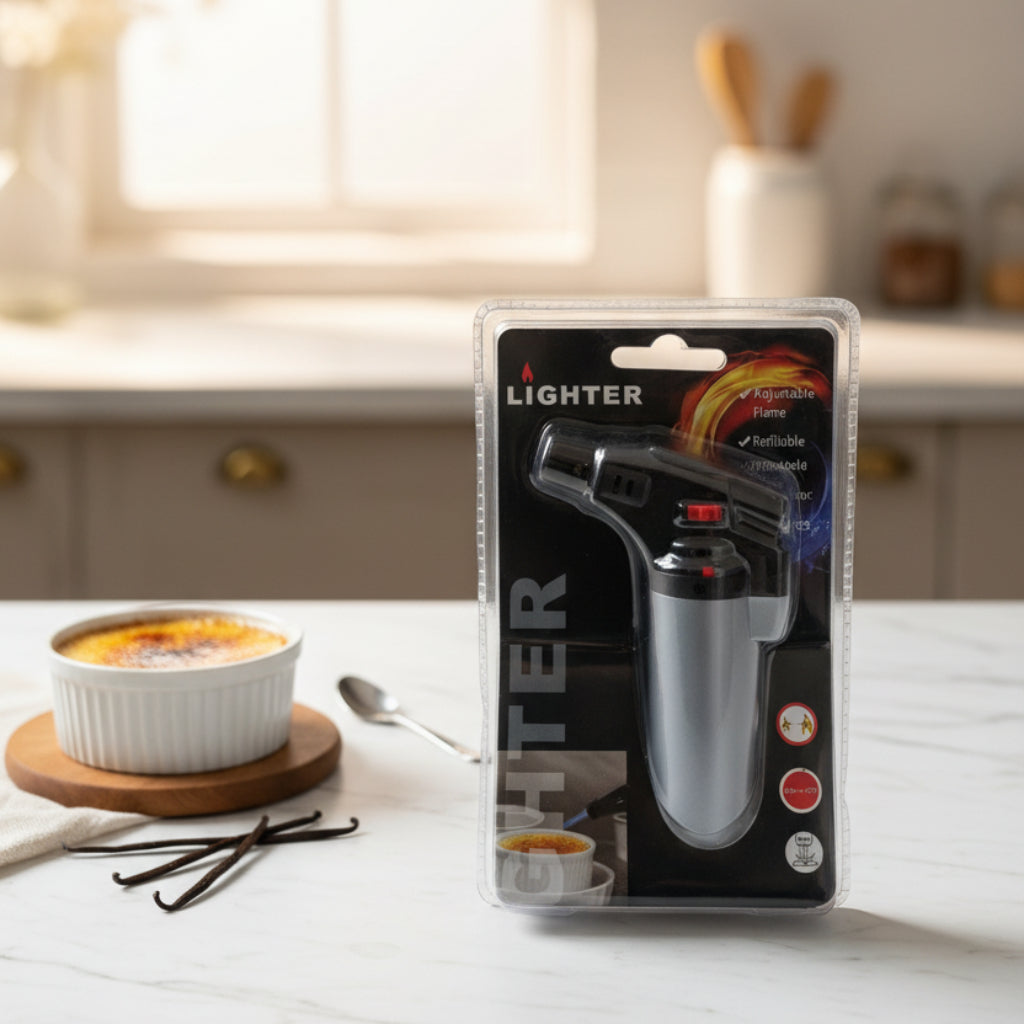 Refillable Butane Gas Lighter Torch - Adjustable Flame Jet Lighter