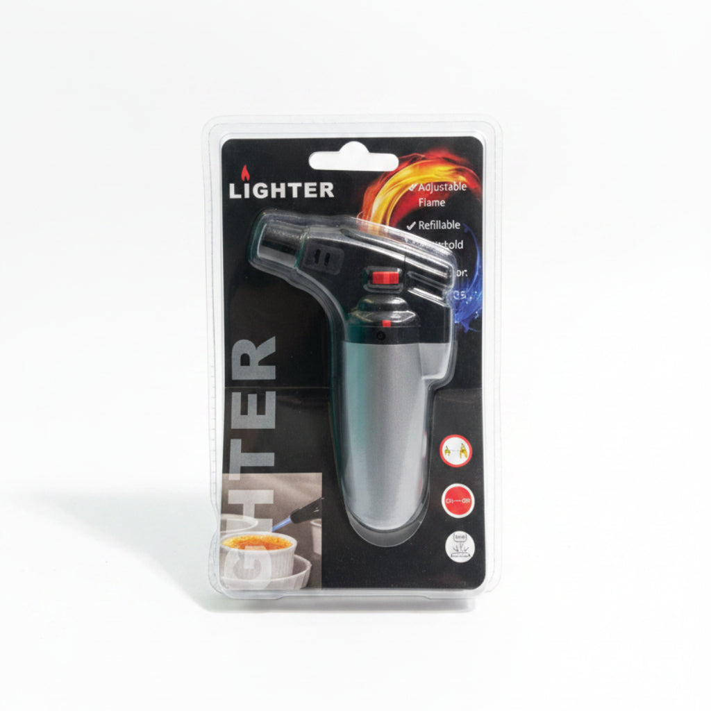 Refillable Butane Gas Lighter Torch - Adjustable Flame Jet Lighter