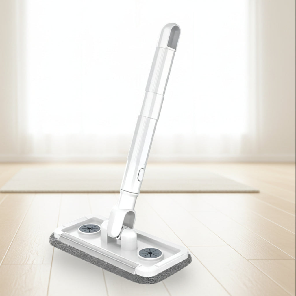 Mini Microfiber Flat Mop with 360° Rotating Head | Adjustable Handle Floor, Wall & Window Cleaner | Reusable Pads for Tile, Glass & Marble