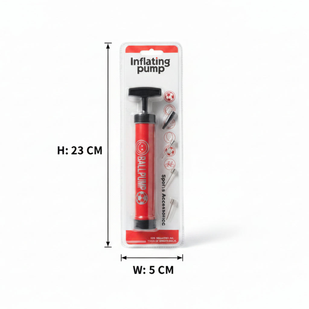 Portable Ball Air Pump with Needles | Hand Inflating Pump for Sports Balls & Inflatables