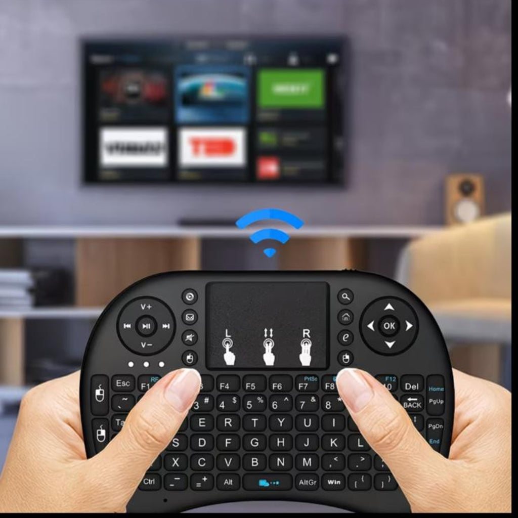 Wireless Mini Keyboard & Mouse Combo with Touchpad | Backlit Remote for Smart TV, PC & Gaming