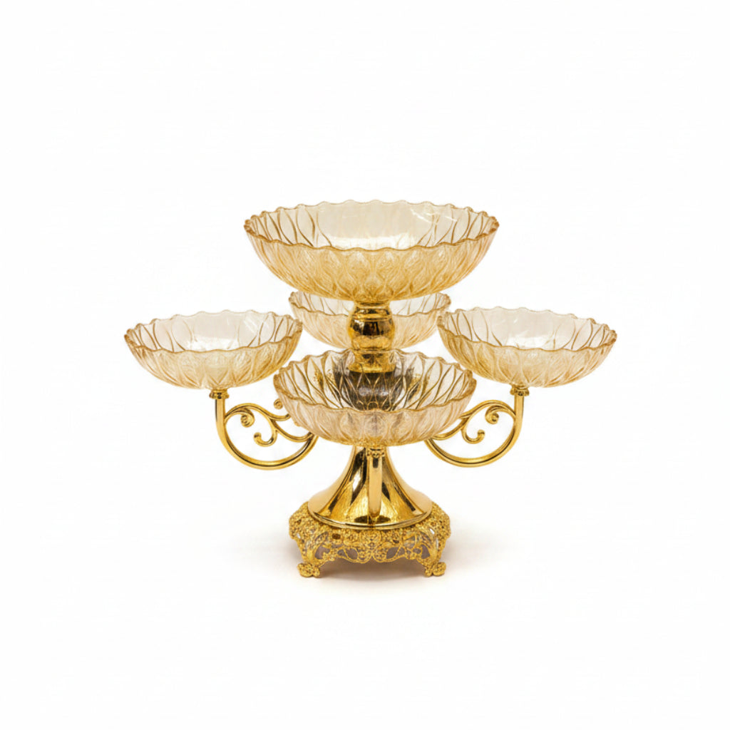 Fruit & Nuts Serving Stand – Multi-Layer Snack Organizer Tray