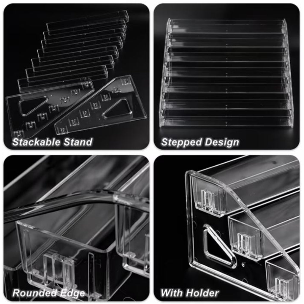 Acrylic Nail Polish Storage Rack – Clear Countertop Cosmetic & Essential Oil Display Organizer