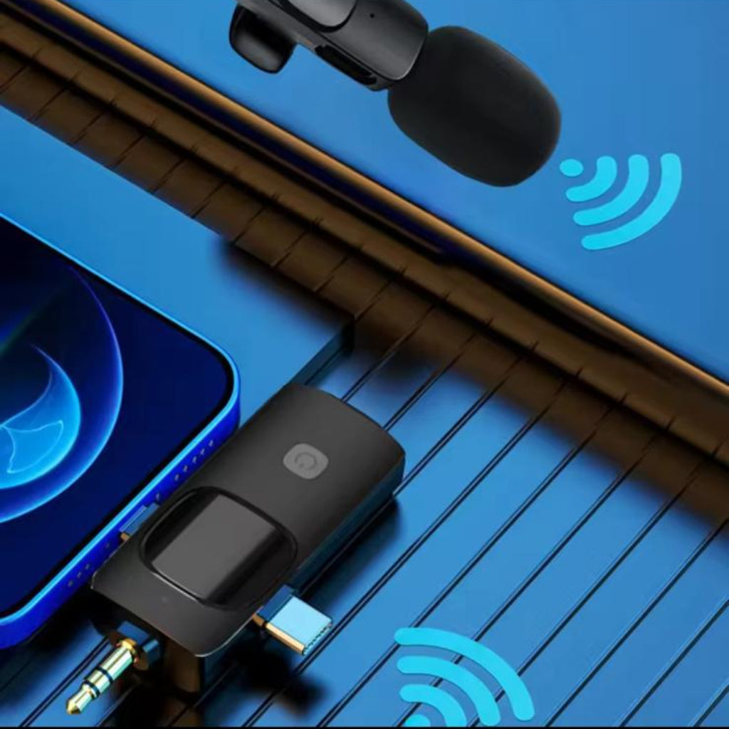 3-in-1 Wireless Microphone with Noise Reduction – USB-C Rechargeable