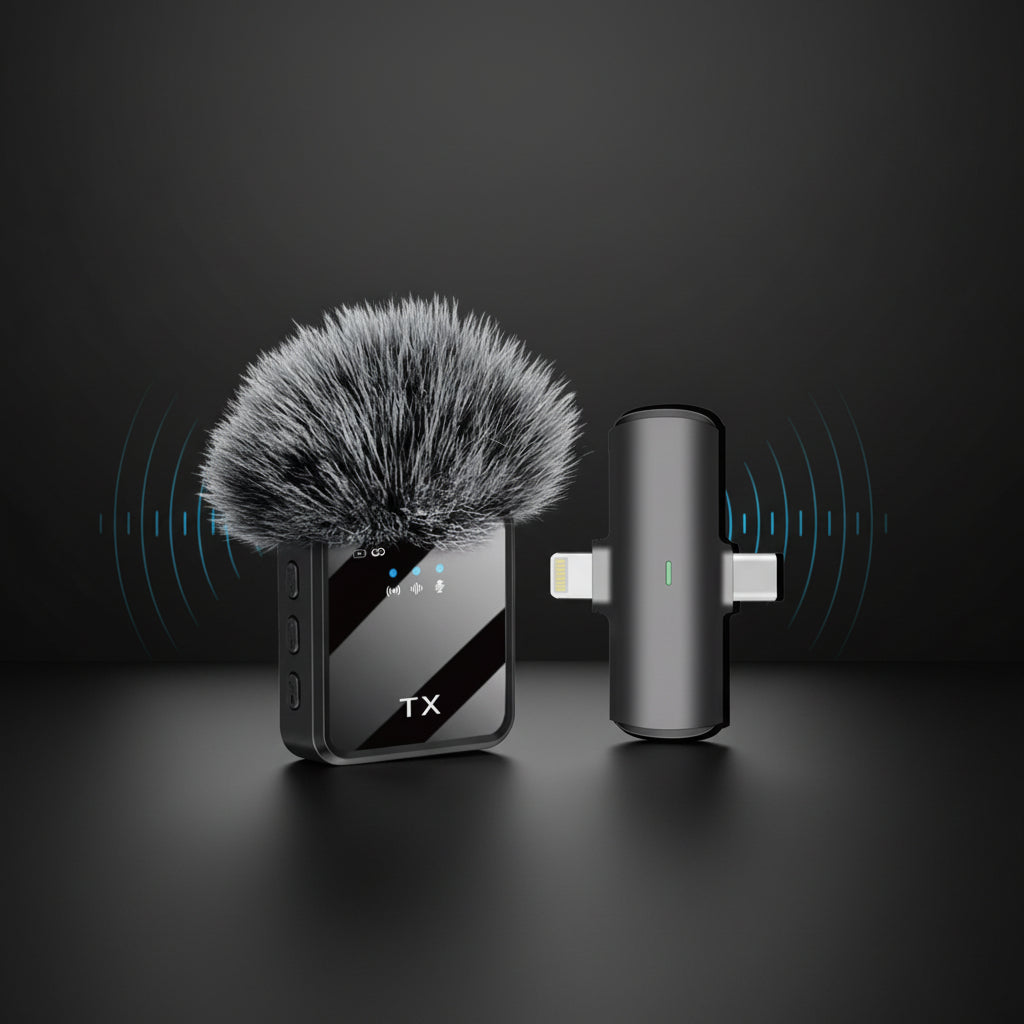 F15-2 Wireless Microphone Set – Dual Lavalier Mic with Noise Reduction