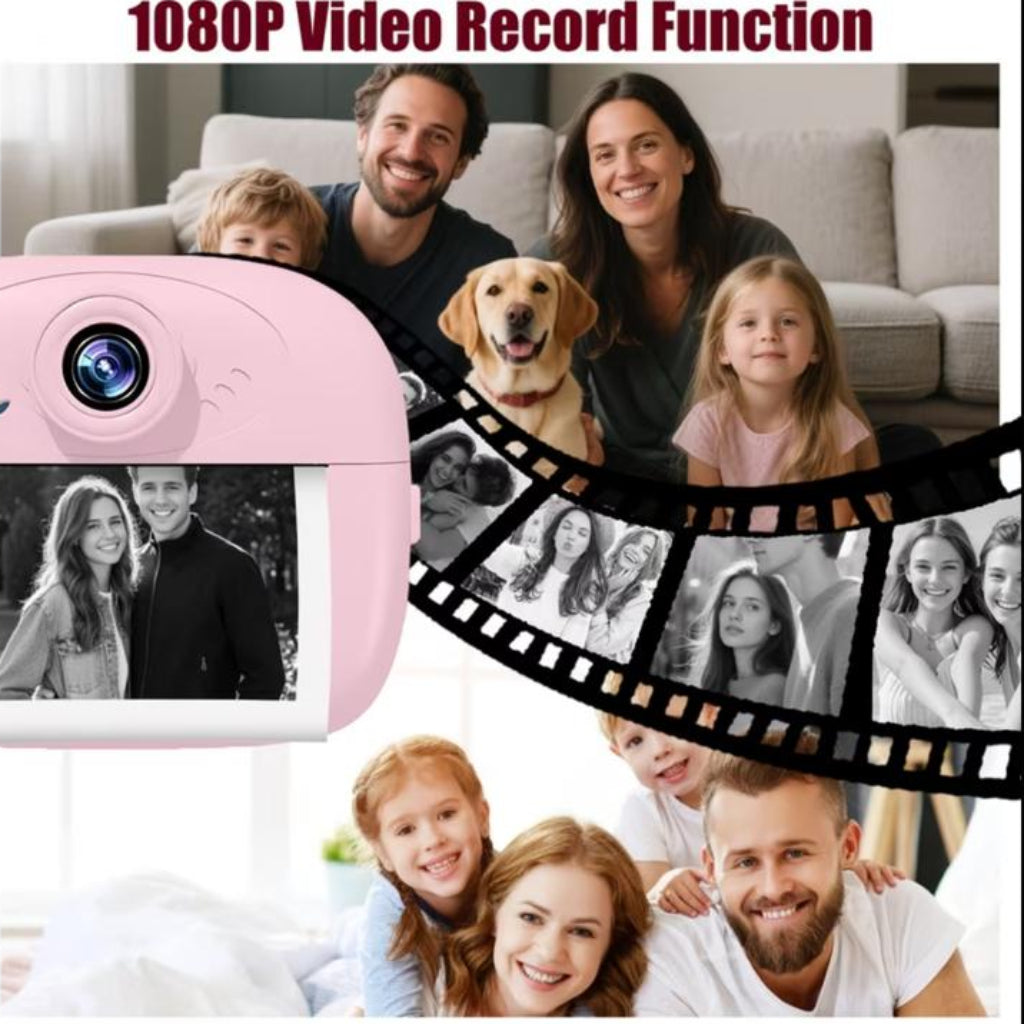 Kids Instant Print Camera – Unicorn Cartoon Digital Camera for Children