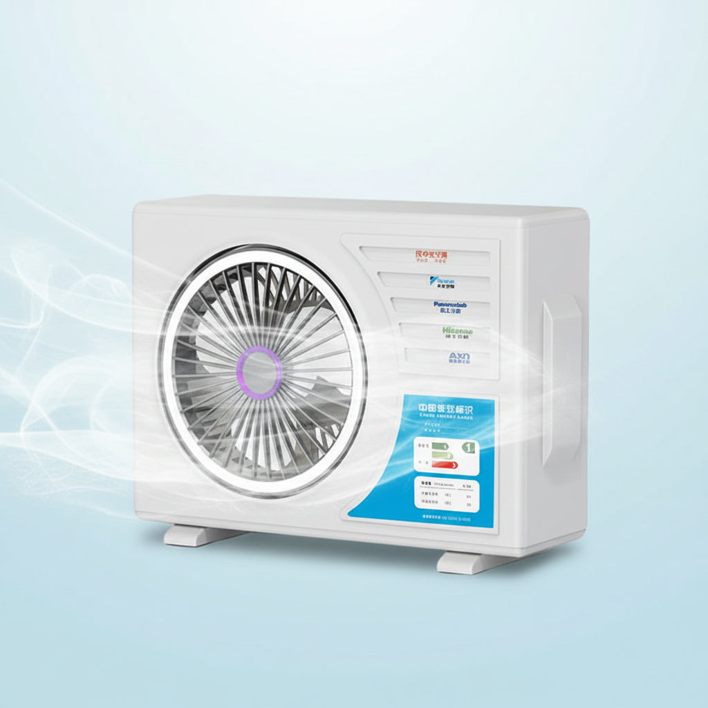 5-Speed Portable Air Conditioner Fan with 3-Level LED Light – Desktop Cooling & Air Circulation Fan for Home and Office