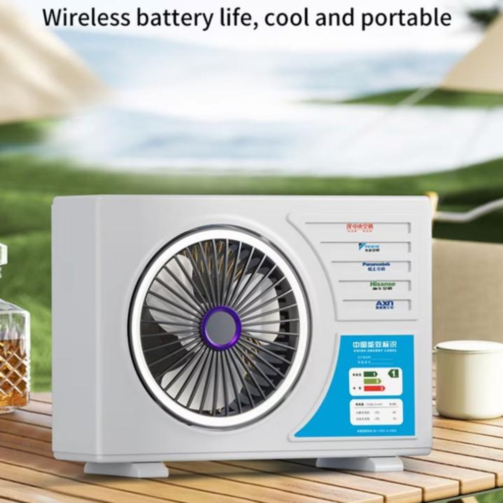 5-Speed Portable Air Conditioner Fan with 3-Level LED Light – Desktop Cooling & Air Circulation Fan for Home and Office