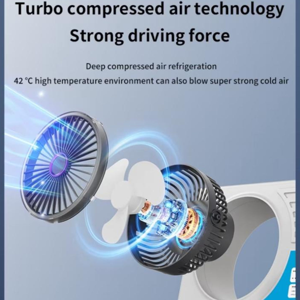 5-Speed Portable Air Conditioner Fan with 3-Level LED Light – Desktop Cooling & Air Circulation Fan for Home and Office