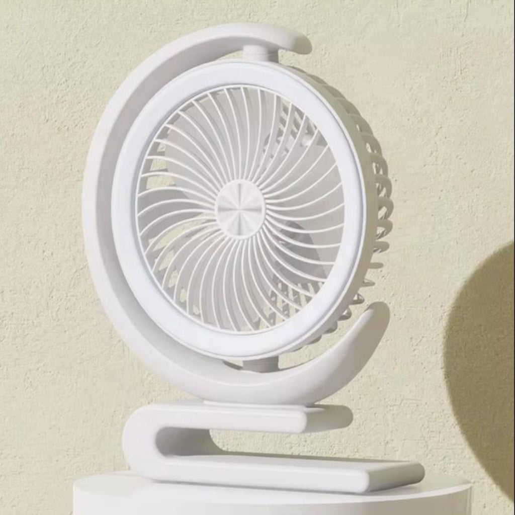 Recirculating Rotating USB Desktop Fan – Portable Multi-Speed Cooling Fan