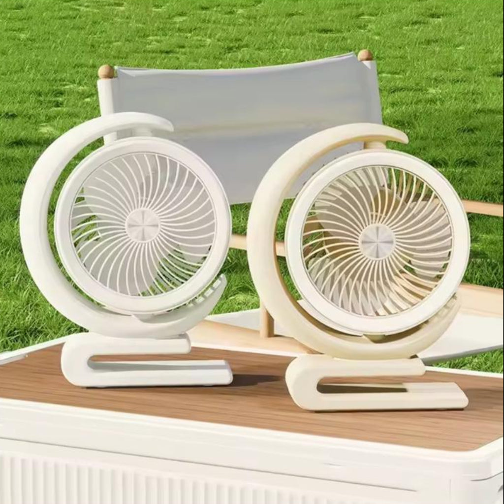 Recirculating Rotating USB Desktop Fan – Portable Multi-Speed Cooling Fan