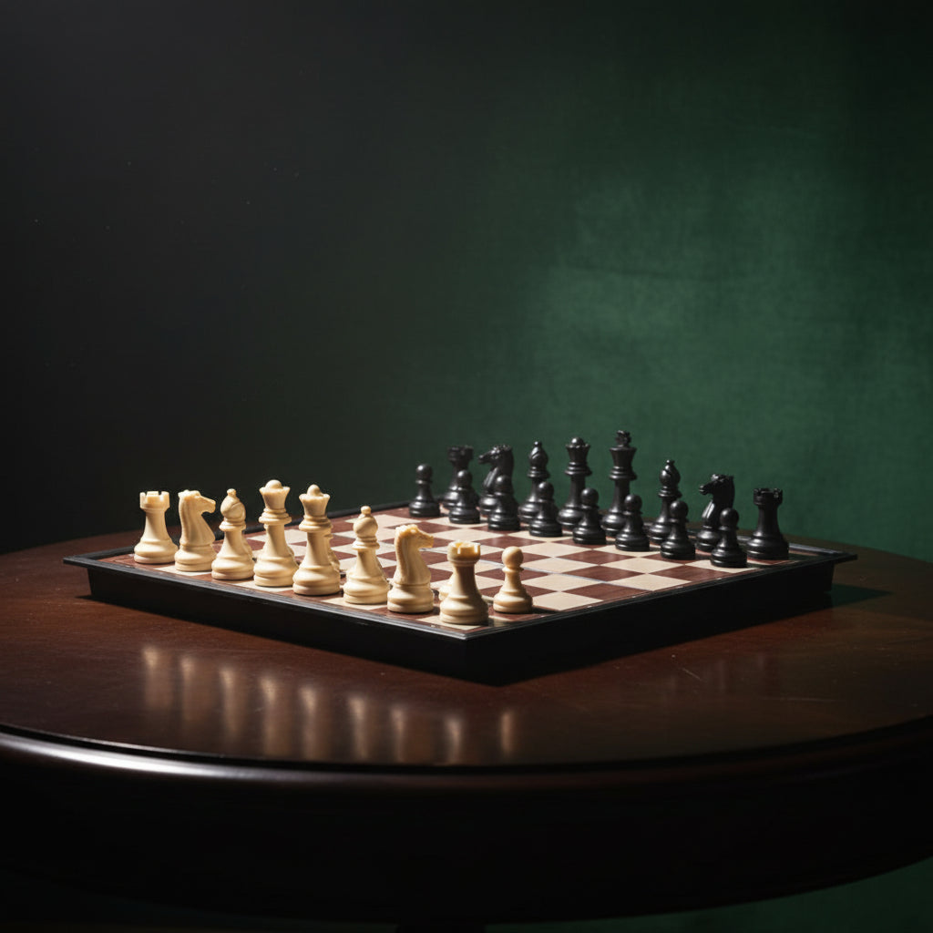 Classic Chess Board Game Set – Portable Strategy Board Game with Folding Chessboard for Kids & Adults