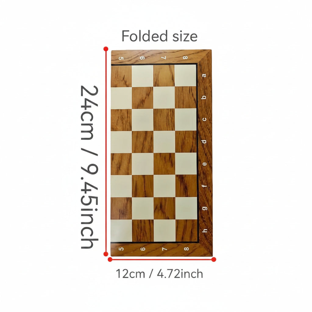 Classic Chess Board Game Set – Portable Strategy Board Game with Folding Chessboard for Kids & Adults