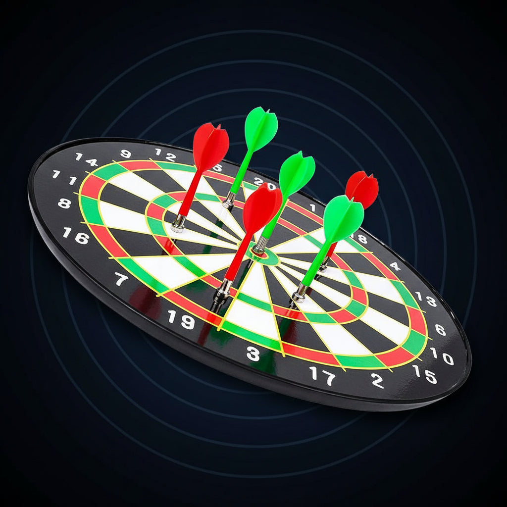 Magnetic Dart Board Game Set with 6 Safe Magnetic Darts – Indoor Family Fun Toy