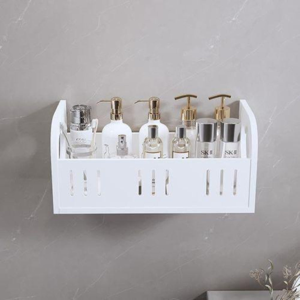 Wall Mounted Storage Shelf Organizer – Space-Saving Rack for Bathroom & Kitchen