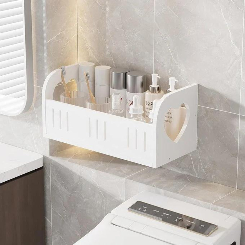Wall Mounted Storage Shelf Organizer – Space-Saving Rack for Bathroom & Kitchen