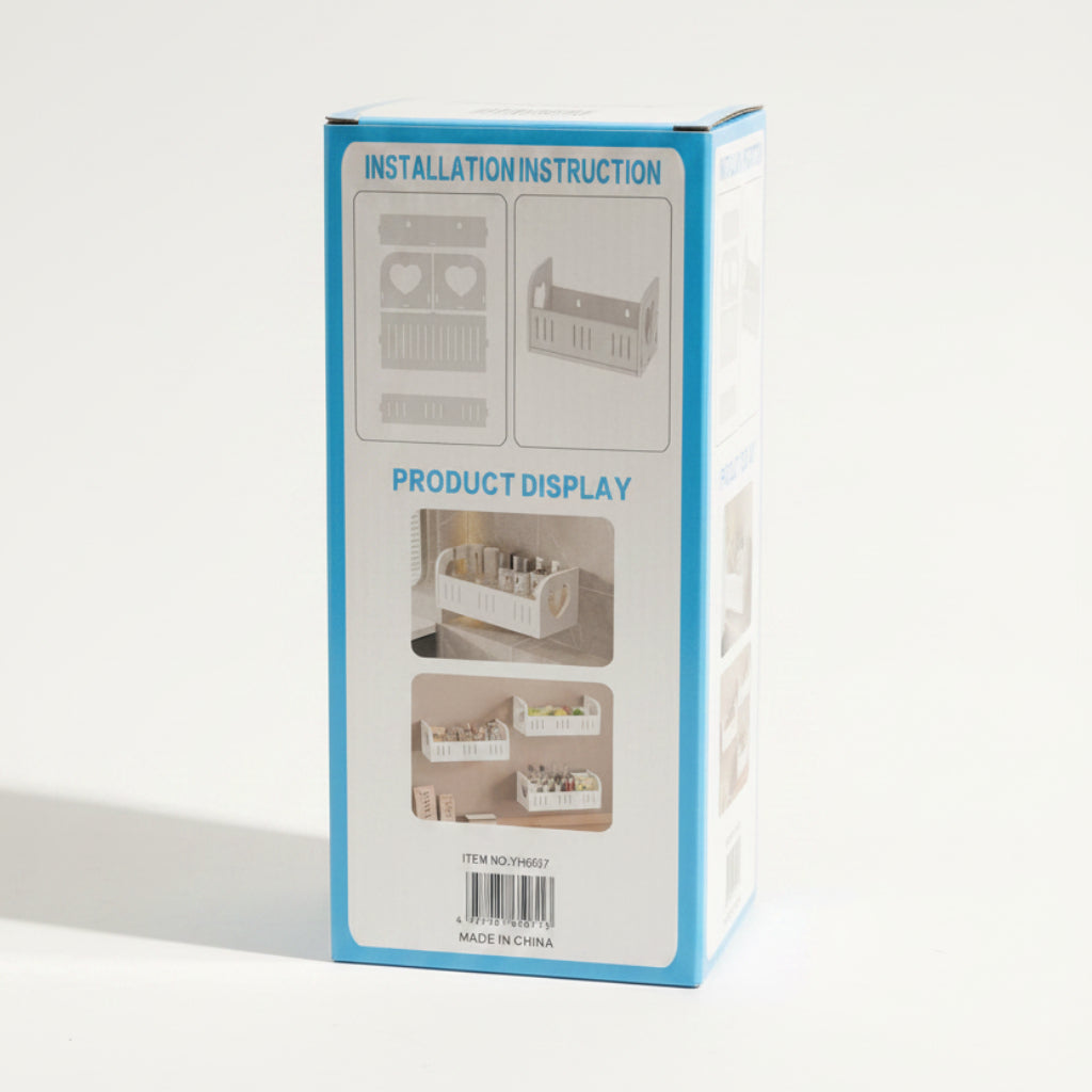 Wall Mounted Storage Shelf Organizer – Space-Saving Rack for Bathroom & Kitchen