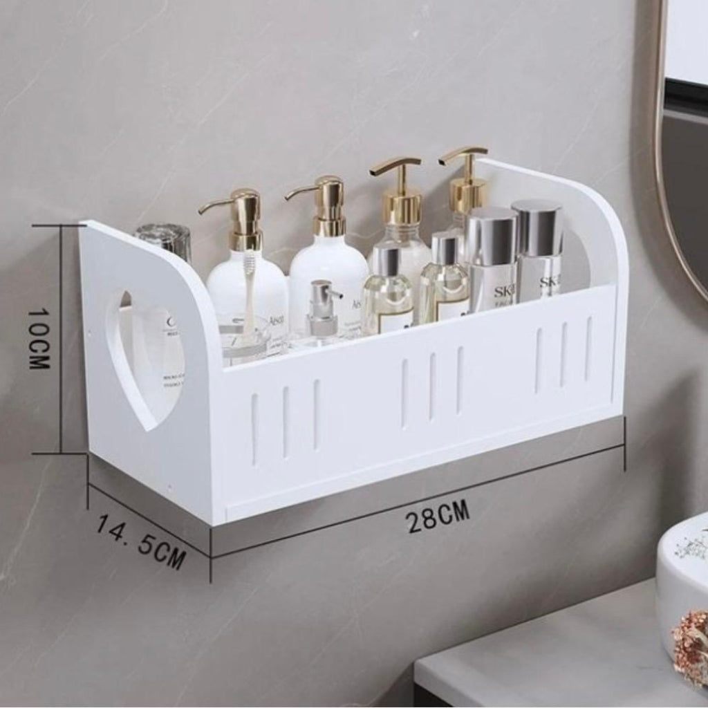 Wall Mounted Storage Shelf Organizer – Space-Saving Rack for Bathroom & Kitchen