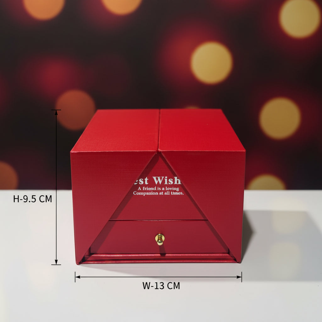 Red Rose Gift Box – Romantic Openable Storage Box for Women, Anniversary, Birthday & Wedding Gifts